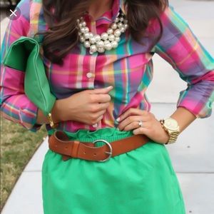 Jcrew factory Summer Plaid Button up